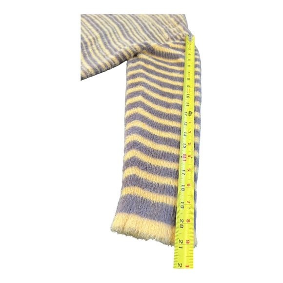 ZARA Striped V-Neck Sweater women’s Size Large yellow and purple super soft - Picture 8 of 12